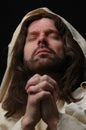 Portrait of Jesusin prayer Royalty Free Stock Photo