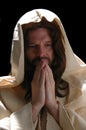 Portrait of Jesusin prayer Royalty Free Stock Photo