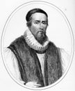 Portrait of John Hooper, English churchman Royalty Free Stock Photo