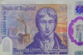 Portrait of Joseph Mallord William Turner on the 20 GBP note Royalty Free Stock Photo