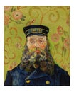 Portrait of Joseph Roulin 1888 illustration wall art print and poster. Original by Vincent Van Gogh, digitally enhanced by