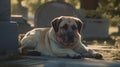 portrait of a Kangal breed dog lying generative AI