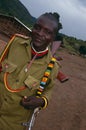Portrait of a Karamojong man in Uganda Royalty Free Stock Photo