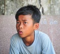 Portrait of Khmer boy in Kep town, Cambodia