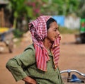 Portrait of Khmer woman at the market in Kep town, Cambodia