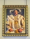 Portrait of king Henry VIII of England in Hampton Court palace, London, UK Royalty Free Stock Photo