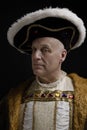 Portrait of King Henry VIII in historical costume Royalty Free Stock Photo