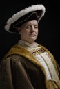 Portrait of King Henry VIII in historical costume Royalty Free Stock Photo