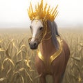 portrait of a king horse in the field