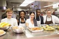 Portrait Of Kitchen Staff In Homeless Shelter Royalty Free Stock Photo