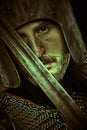 Portrait of a knight Royalty Free Stock Photo