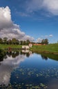 Portrait landscape of Kastellet moat and bridge, Copenhagen, Denmark