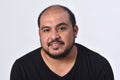 Portrait of a latin american man on white background Royalty Free Stock Photo
