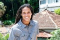 Portrait of a latin american young adult man with dreadlocks Royalty Free Stock Photo