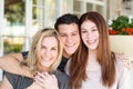 Portrait of a Latin mother and her teenage children Royalty Free Stock Photo