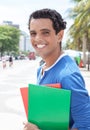 Portrait of a latin student in the city Royalty Free Stock Photo