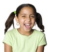 Portrait of an Latino girl laughing Royalty Free Stock Photo