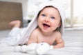 Portrait of a laughing baby girl Royalty Free Stock Photo