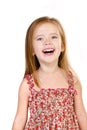 Portrait of laughing cute little girl isolated Royalty Free Stock Photo