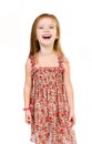 Portrait of laughing cute little girl isolated Royalty Free Stock Photo