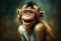 Portrait of a laughing monkey Royalty Free Stock Photo