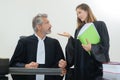 portrait lawyer with judge Royalty Free Stock Photo