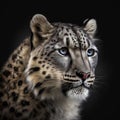 Portrait of a leopard. Generative AI Royalty Free Stock Photo