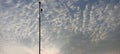 Portrait of a lightning rod against a background of clouds in the late afternoon Royalty Free Stock Photo