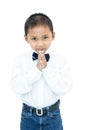 Portrait of little asian boy Royalty Free Stock Photo