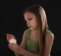 portrait of a little girl holding a candle Royalty Free Stock Photo