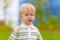 Portrait of little boy outdoors Royalty Free Stock Photo