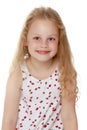 Portrait of a little girl close-up. Royalty Free Stock Photo