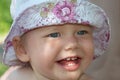 Portrait of a little girl in a hat