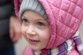 Portrait of a little girl in a hood Royalty Free Stock Photo