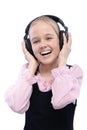 Portrait of little girl listening Royalty Free Stock Photo