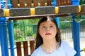 Portrait of little girl in the playground