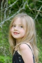 Portrait of a little girl in a summer meadow Royalty Free Stock Photo