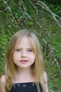 Portrait of a little girl in a summer meadow Royalty Free Stock Photo