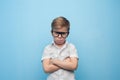 Portrait of a little serious upset angry boy Royalty Free Stock Photo