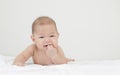 Baby relaxing after bath Royalty Free Stock Photo