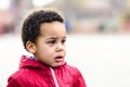 Portrait of a little upset toddler boy crying Royalty Free Stock Photo