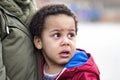 Portrait of a little upset toddler boy crying Royalty Free Stock Photo