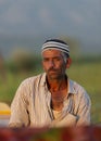 Portrait of a Local kashmiri Boat man at Dal Lake after Sunset,Srinagar,Jammu and Kashmir,India