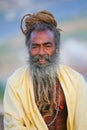 Portrait of a local man sitting near Galta Temple in Jaipur, Rajasthan, India