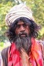 Portrait of local man walking in Taj Ganj neighborhood of Agra,