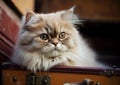 Portrait of a long-haired cat