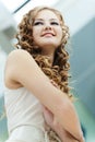 Portrait long-haired girl Royalty Free Stock Photo