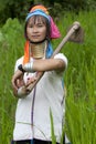 Portrait of long neck woman