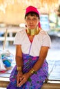 Portrait of a Long Necked Tribe Woman