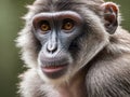 Portrait of a long-tailed macaque